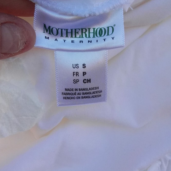 White Maternity Motherhood Capri Pant Summer Small - Picture 11 of 12